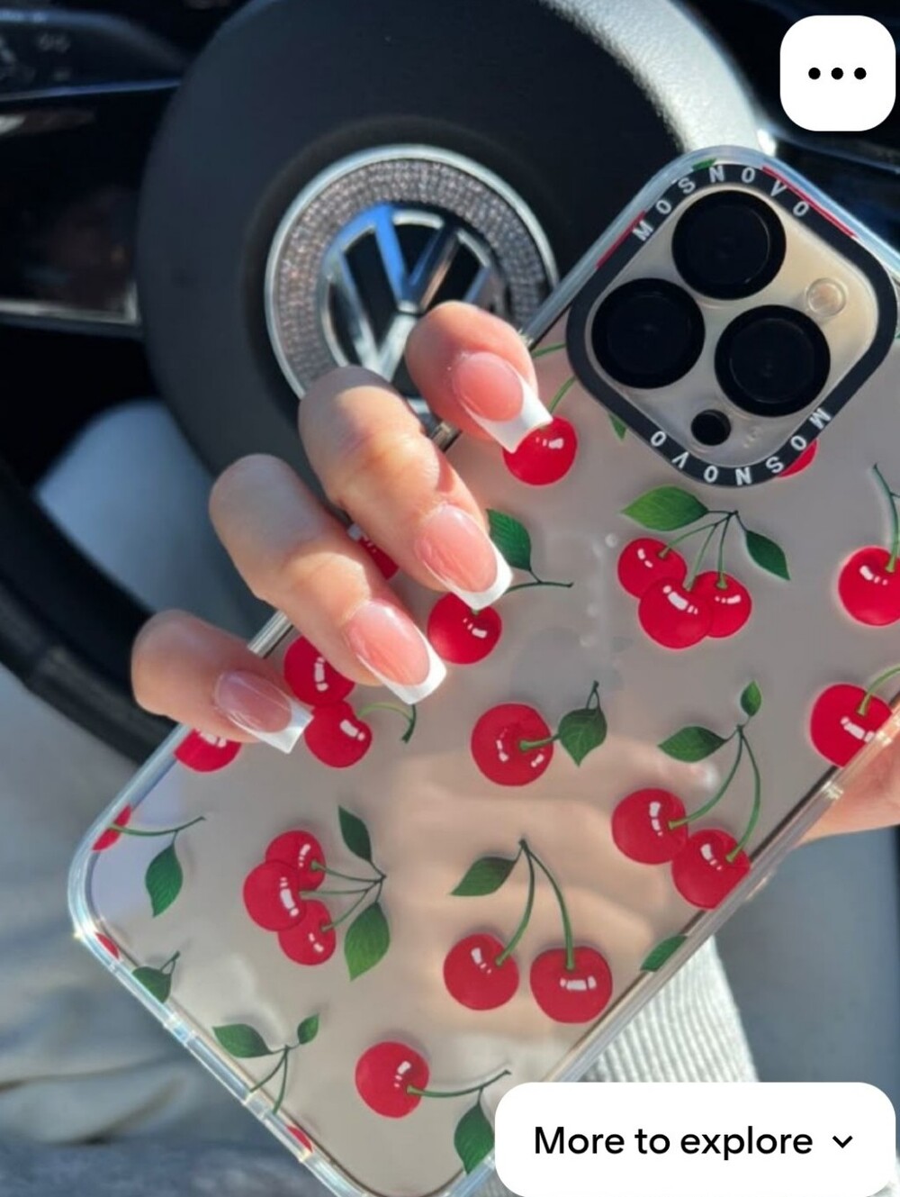 Mosnovo | Poppy Cherry Phone Case iPhone 13 Pro Max | Clear Black ShockStone